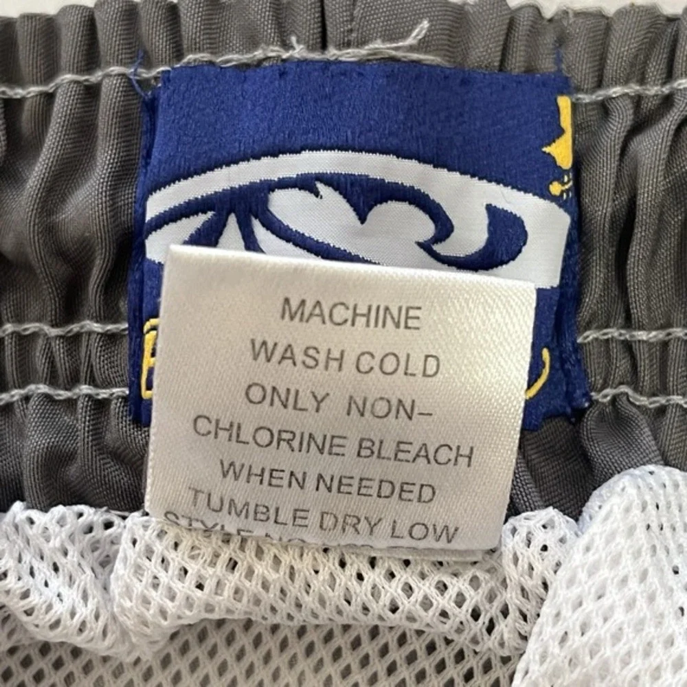 Palmwave‎ Mens Swim Trunks XL Gray Mesh Lined Beach Pool Vacation Elastic Waist